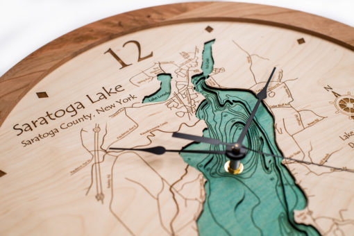 Cut to your specifications for Saratoga Lake NY Clock