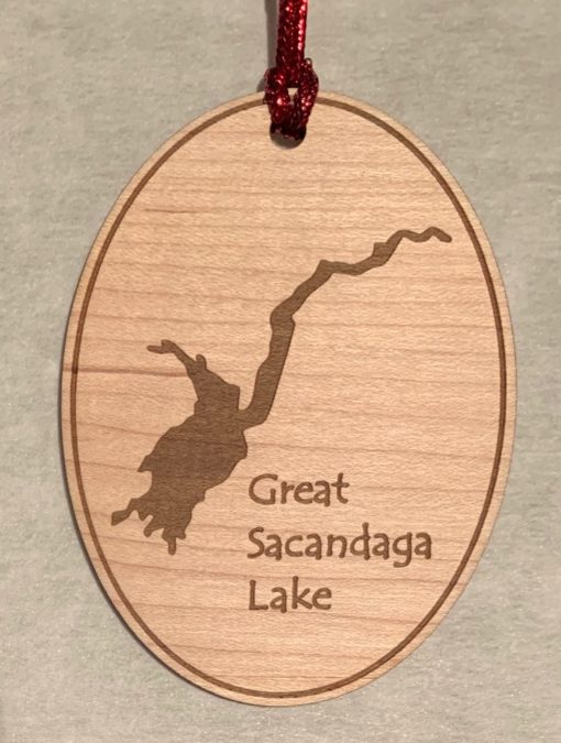 great sacandaga lake christmas ornament natural color