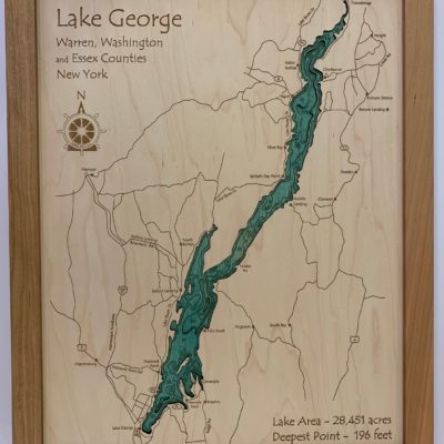 Lake George Wall Map Lakehouse Gift